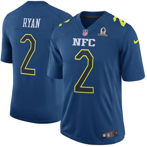 Nike Falcons #2 Matt Ryan Navy Men's Stitched NFL Game NFC Pro Bowl Jersey - Click Image to Close